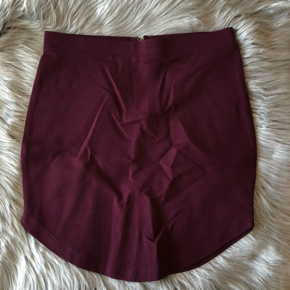 Burgundy dolphin skirt